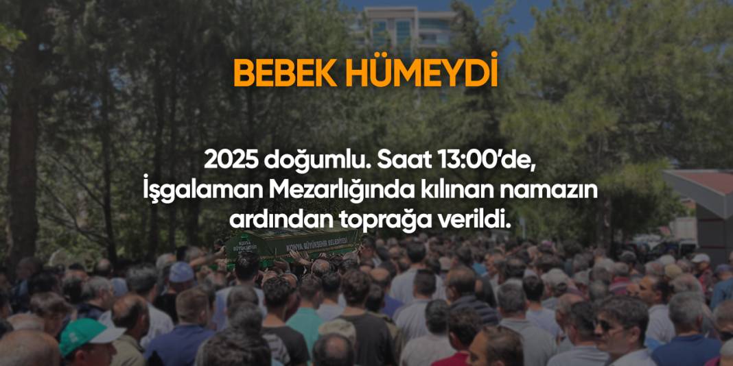 Konya'da bugün vefat edenler | 17 Eylül 2025 2
